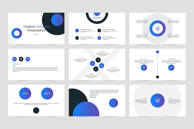 Vector creative company vector presentation template