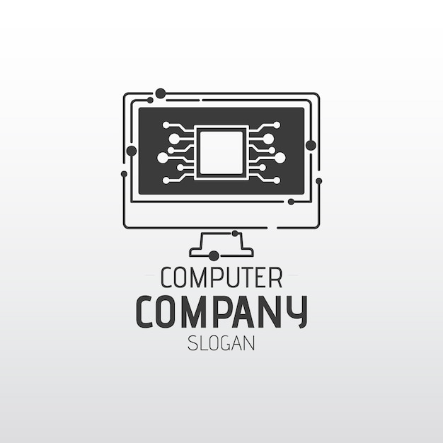 Vector creative computer logo template