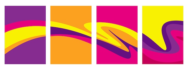 Креативная концепция коллекции фона фестиваля Дивали Яркий красочный волнистый дизайн Дивали