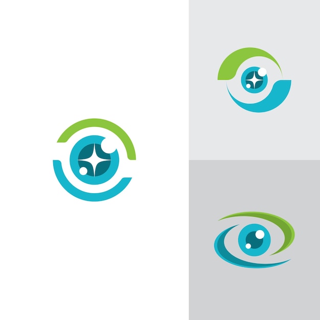 Creative concept eyes logo design template icona del logo per la cura degli occhi