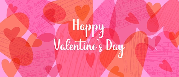 creative concept of happy valentines day background modern abstract design with creative hearts template for celebration branding banner cover poster sales