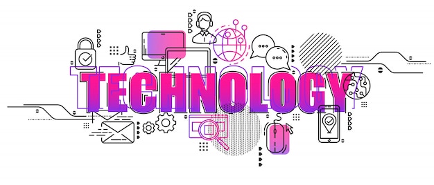 Vettore illustrazione di concetto creativo di data center e tecnologia dell'innovazione. modello di composizione orizzontale.