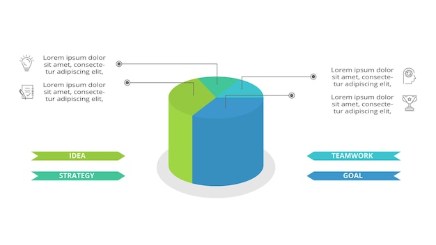 Креативная концепция инфографики с 3 шагами вариантов частей или процессов Визуализация бизнес-данных