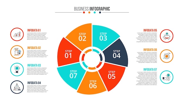 Concetto creativo per infografica con 4 passaggi opzioni parti o processi