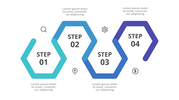 Creative concept for infographic with 4 steps options parts or processes