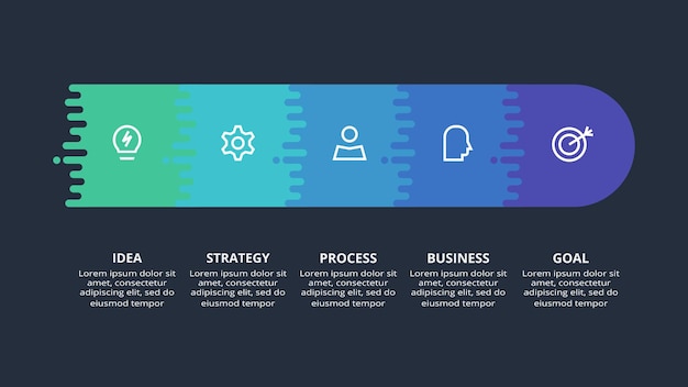 Creative concept for infographic with 4 steps options parts or processes