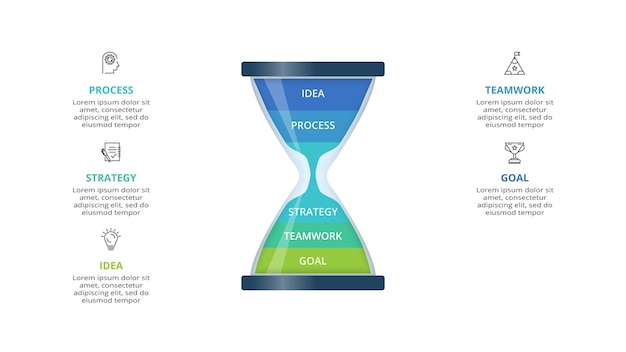 Креативная концепция инфографики с 5 шагами вариантов частей или процессов Визуализация бизнес-данных