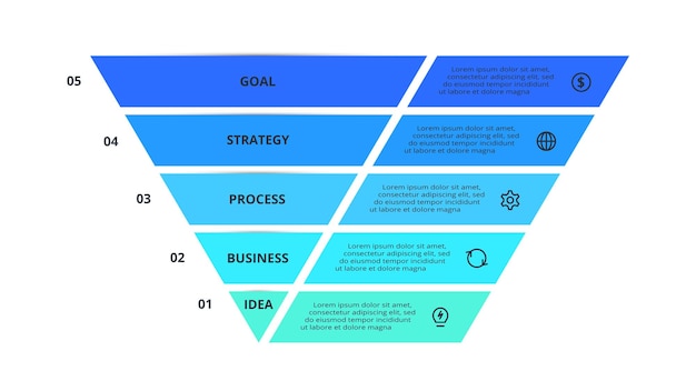 creative concept for infographic with 5 steps options parts or processes business data visualization