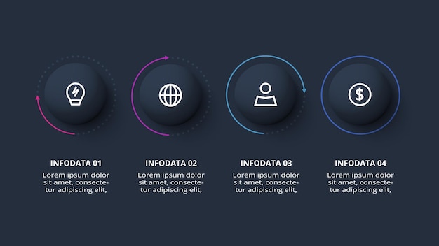 Vector creative concept for infographic with steps options parts or processes