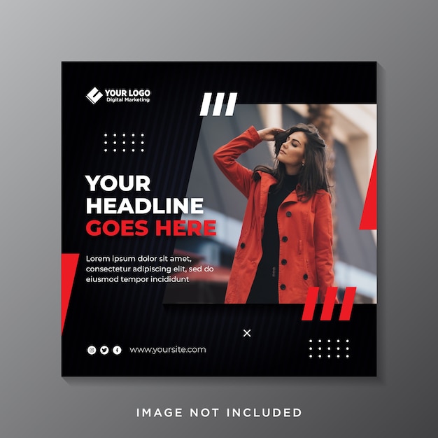 Creative concept instagram social media post template