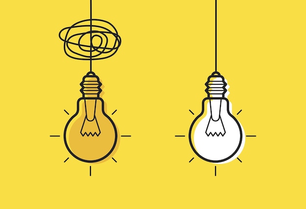 Creative concept light bulb business and leadership concept vector illustration