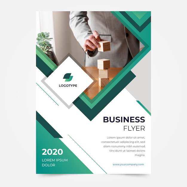 Creative content company business flyer template