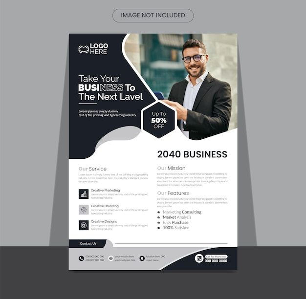 Creative corporate agency business flyer design