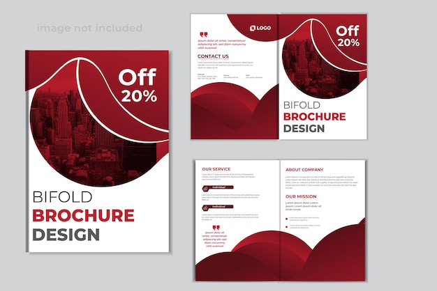 Vector creative corporate bifold design template