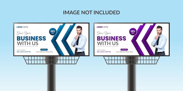 Vector creative corporate billboard banner design