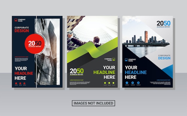 Creative corporate book cover collection design template