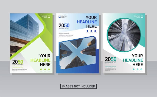 Vector creative corporate book cover collection design template