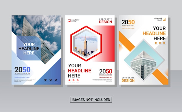 Creative corporate book cover collection design template