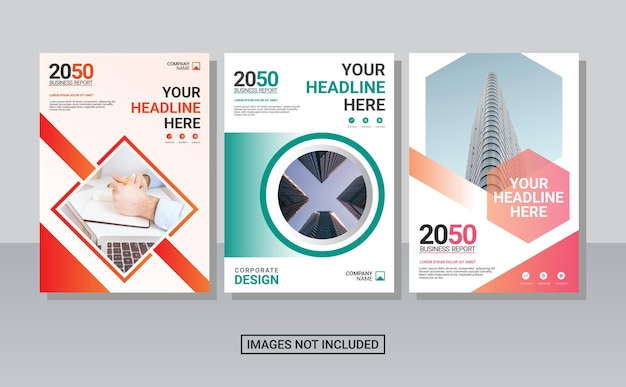 Creative corporate book cover collection design template