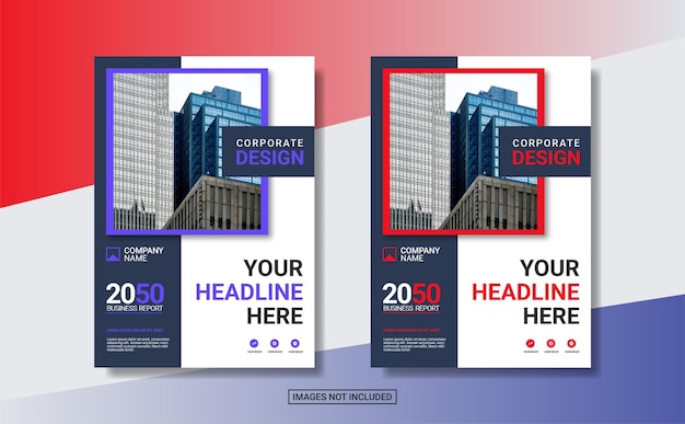 Creative corporate book cover collection design template