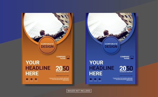 Creative corporate book cover collection design template