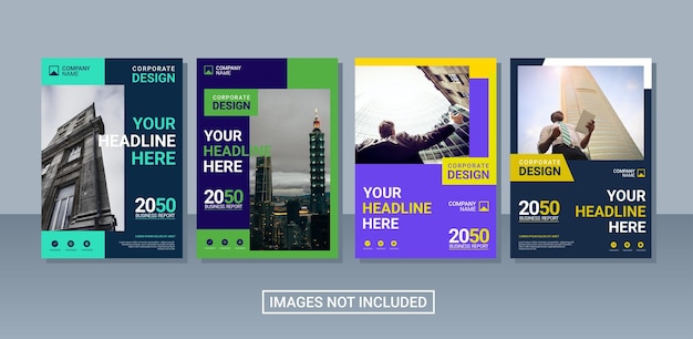 Creative corporate book cover collection template