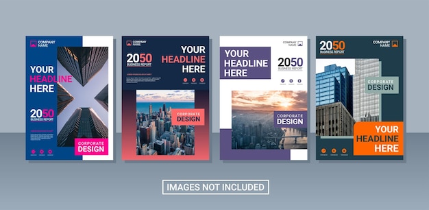 Creative corporate book cover collection template