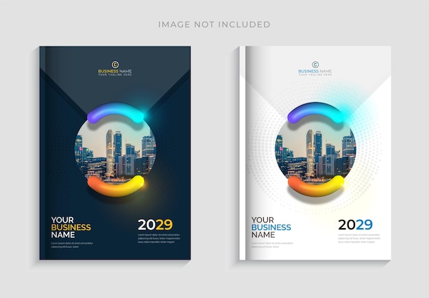 Вектор Креативный корпоративный дизайн обложки книги набор шаблонов обложки брошюры