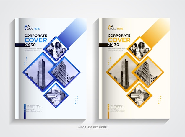 Premium Vector | Creative Corporate Book Cover Design Template Set