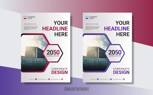 Creative corporate book cover design template