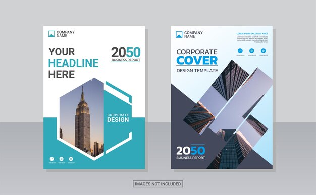 ベクトル クリエイティブな企業書籍の表紙デザイン