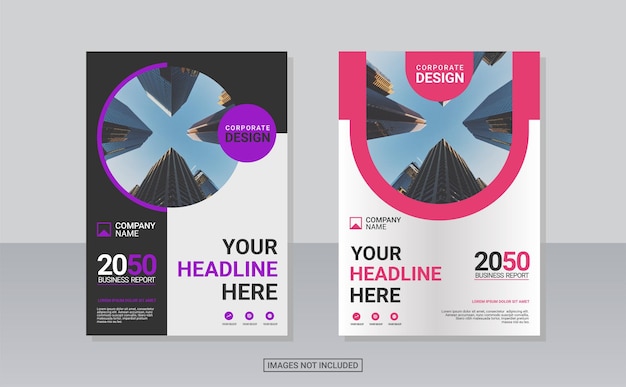 ベクトル クリエイティブな企業書籍の表紙デザイン