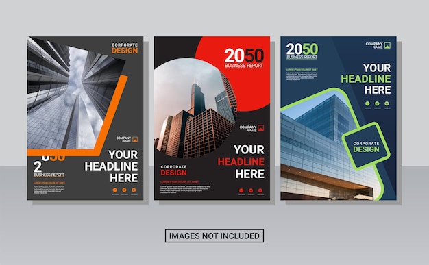 크리에이 티브 기업 책 표지 세트 디자인 서식 파일