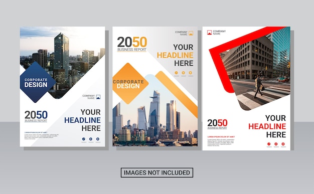 Creative corporate book cover set design template