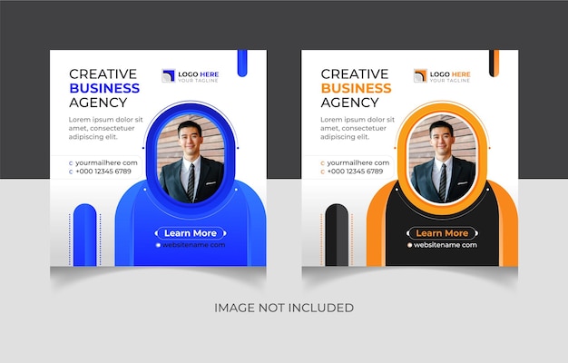 Creative corporate business agency social media template