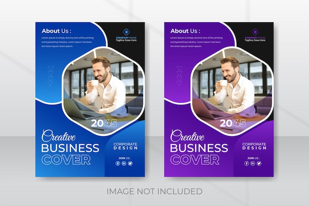 Creative And Corporate business annual report template in A4 size