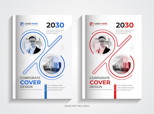 Креативный дизайн шаблона обложки книги для корпоративного бизнеса