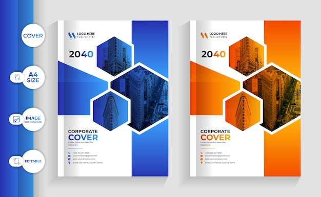 Creative corporate business book cover template