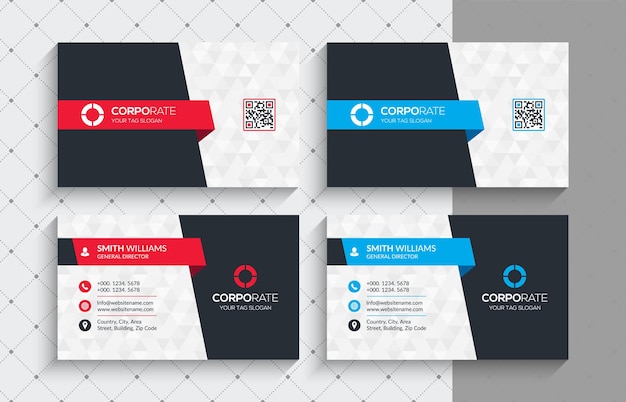 Vector creative corporate business card design