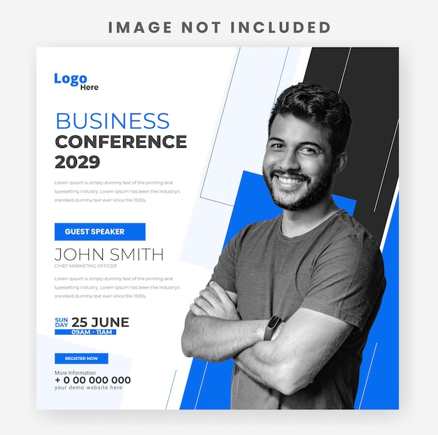 creative corporate business conference social media post banner template