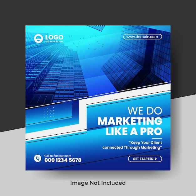 Creative corporate business and digital marketing agency facebook instagram social media post design