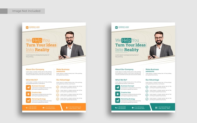 Creative corporate business flyer design template