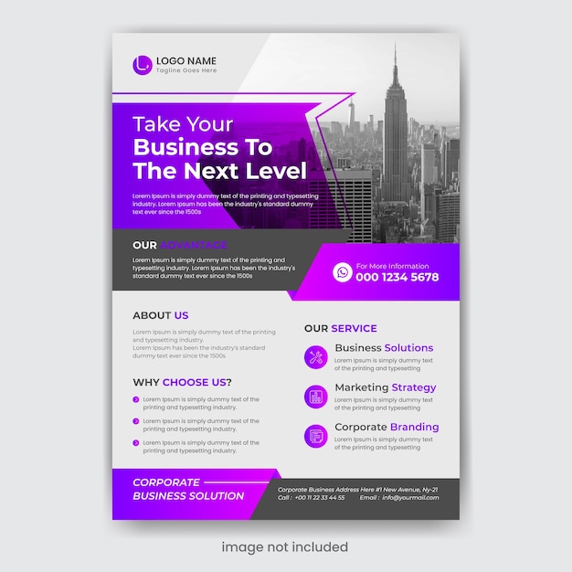 Vector creative corporate business flyer design template