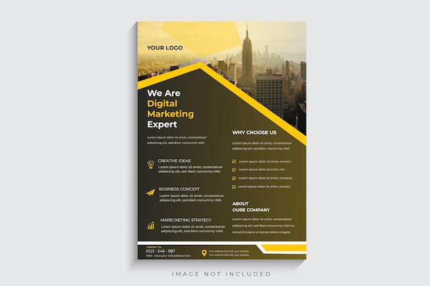 Creative corporate business flyer template, best vertical general business flyer template