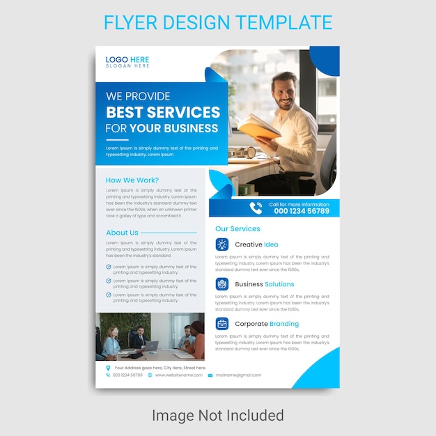 Creative corporate business flyer template and brochure cover premium vector