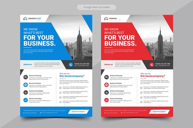 創造的な企業のビジネスチラシテンプレートデザインベクトル