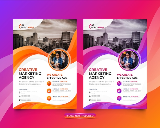 Creative corporate business flyer template set