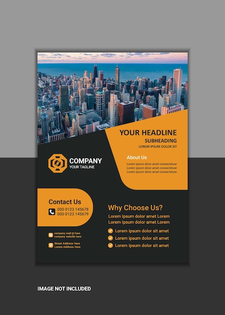 Creative Corporate Business Flyer Template Simple and clean A4 Size with Bleed Vector design