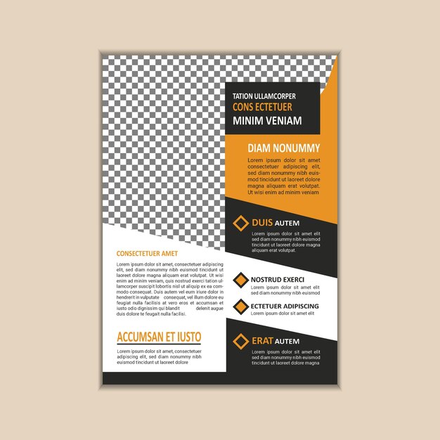 Creative Corporate Business Flyer Template Simple and clean A4 Size with Bleed Vector design