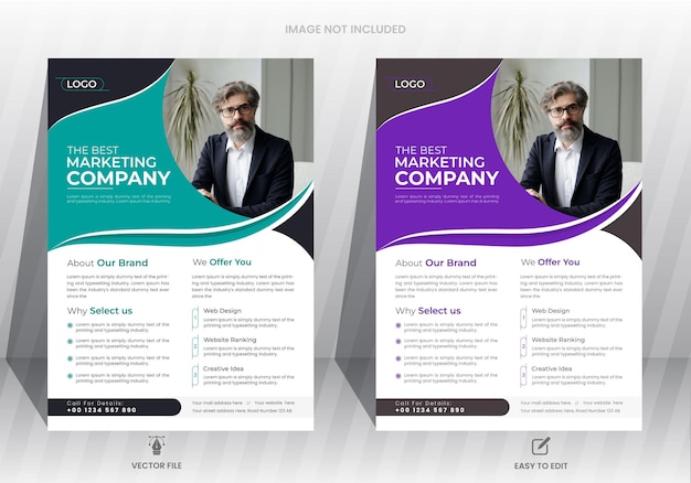 Vector creative corporate business flyer template